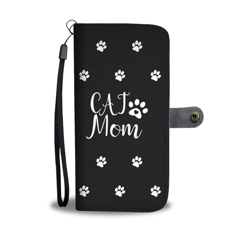 Image of Cat Mom Paw Cell Phone Wallet Case