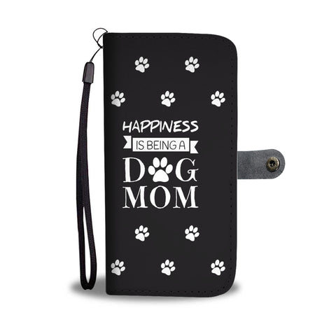 Image of Happiness Is Being a Dog Mom Cell Phone Wallet Case