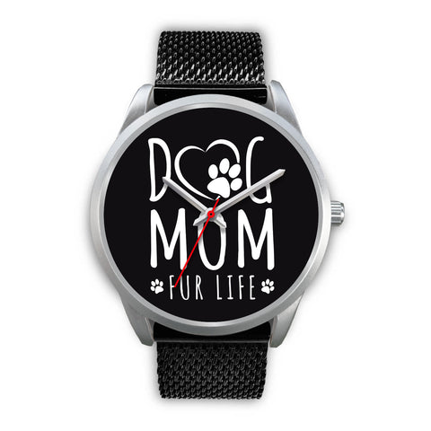 Image of Dog Mom Fur Life Watch Silver