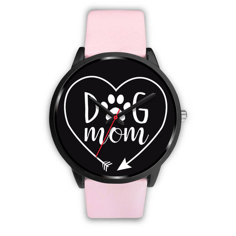 Image of Dog Mom Heart Watch Black