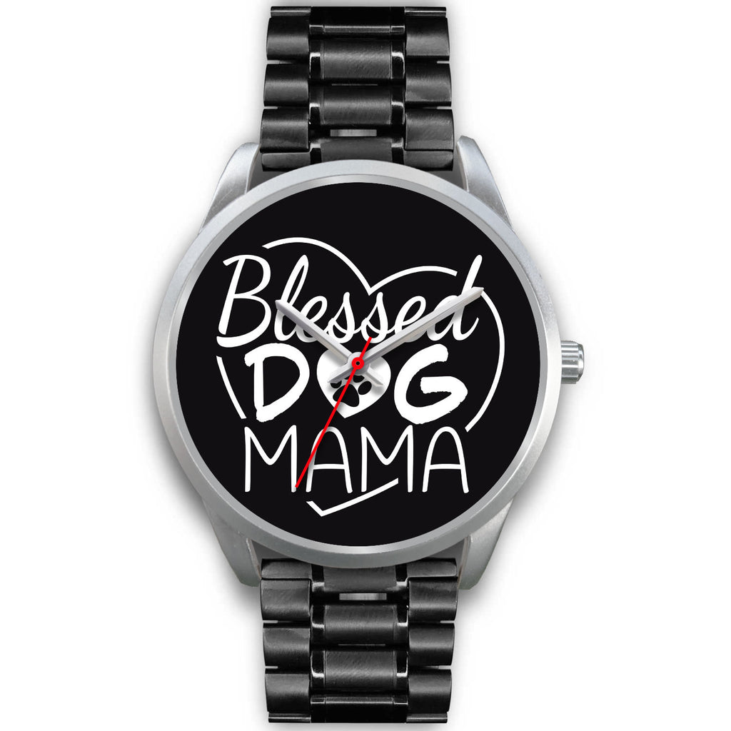Blessed Dog Mama Watch Silver