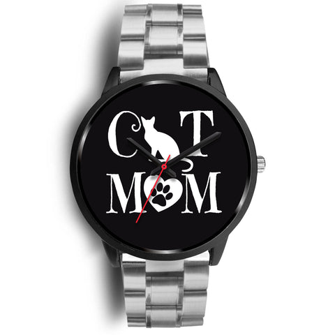 Image of Cat Mom Heart Watch Black