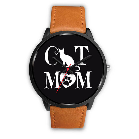 Image of Cat Mom Heart Watch Black