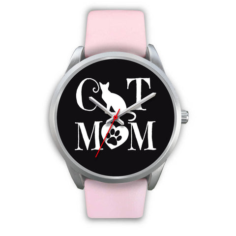 Image of Cat Mom Heart Watch Silver