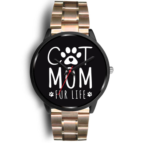 Image of Cat Mom Fur Life Watch Black