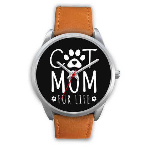 Image of Cat Mom Fur Life Watch Silver