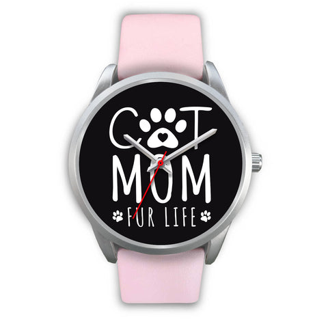 Image of Cat Mom Fur Life Watch Silver