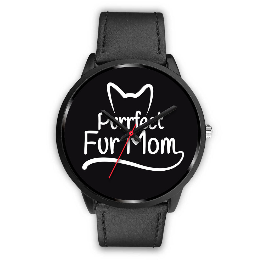 Purrfect Fur Mom Watch Black