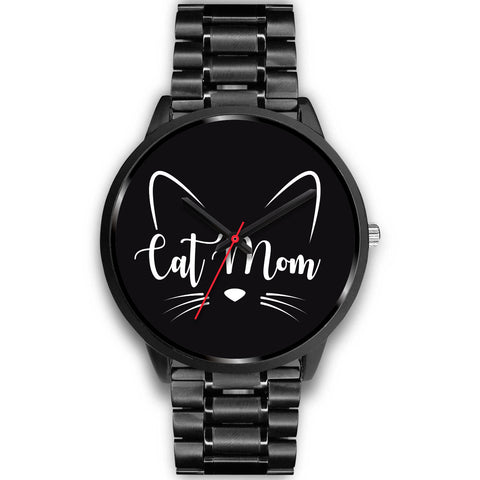 Image of Cat Mom Whiskers Watch Black