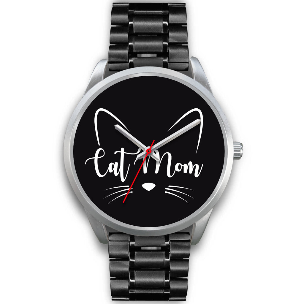Cat Mom Whiskers Watch Silver