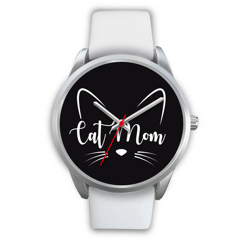 Cat Mom Whiskers Watch Silver