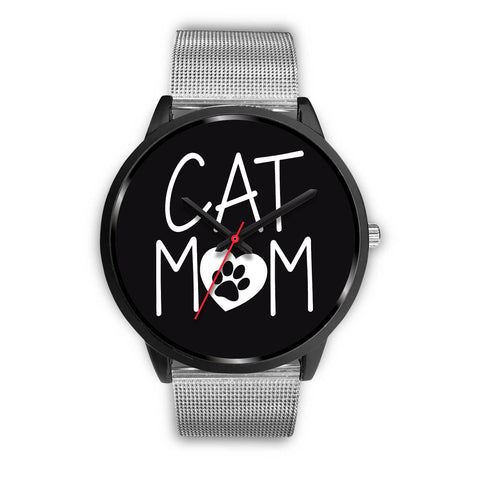 Image of Cat Mom Watch Black