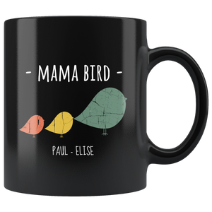 Mama Bird Black Mug Paul Elise