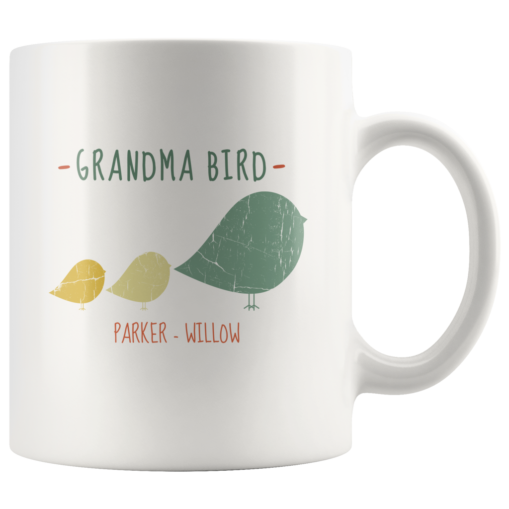 Grandma Bird Personalized Ceramic Mug