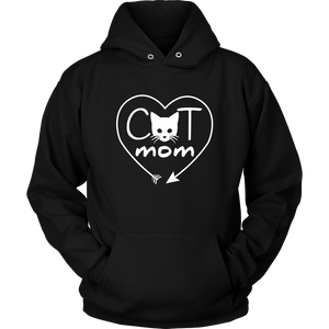 Cat Mom Heart Arrow Hoodie Sweatshirt