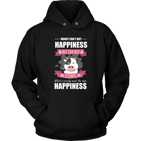 Image of Cows Are Happiness Unisex Hoodie Sweatshirt