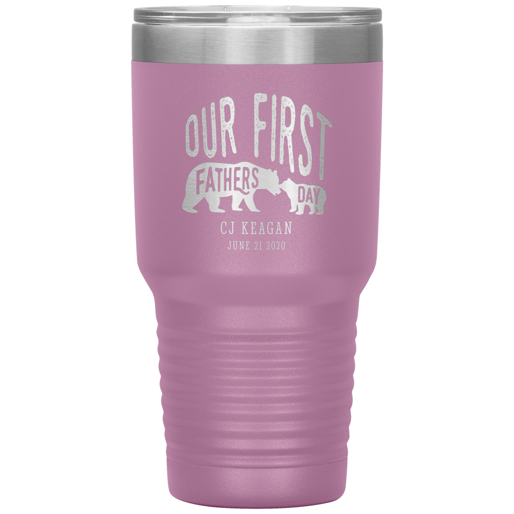 Our First Fathers Day Personalized Tumbler