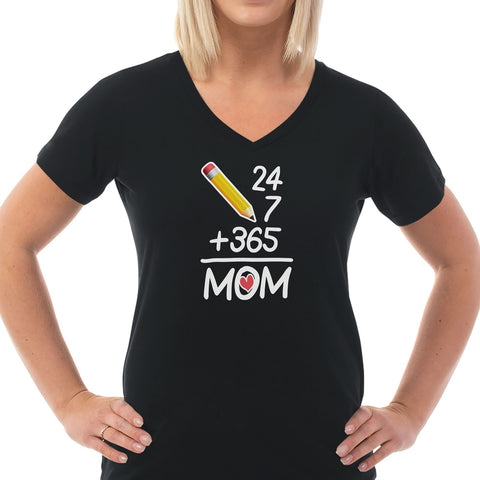 Image of 365 Mom Ladies Cotton V-Neck T-Shirt