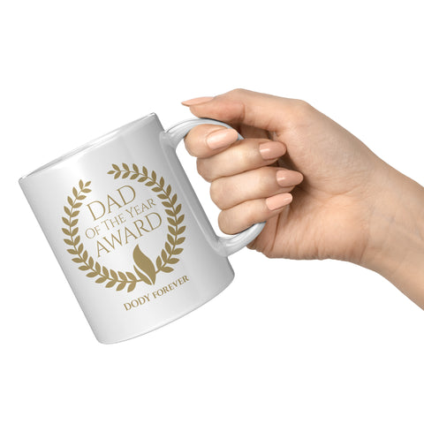 Image of Dad Of The Year Award Personalized Ceramic Mug