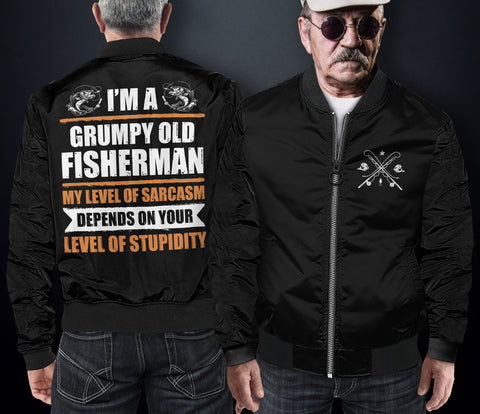 Image of Grumpy Old Fisherman Bomber Jacket