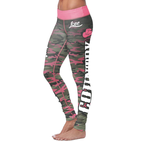 Image of Pink Camo Country Leggings