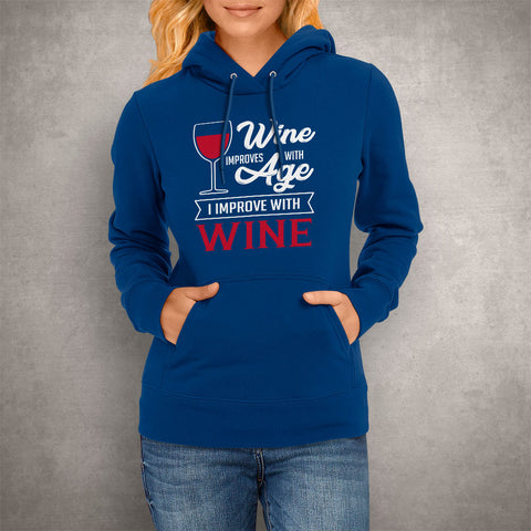 Image of Unisex Hoodie Wine Improves With Age