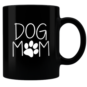 Ceramic Coffee Mug Black Dog Mom
