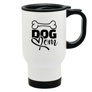 Metal Coffee and Tea Travel Mug Dog Mom Bone
