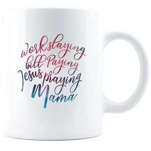 Jesus Praying Mama Ceramic Coffee Mug