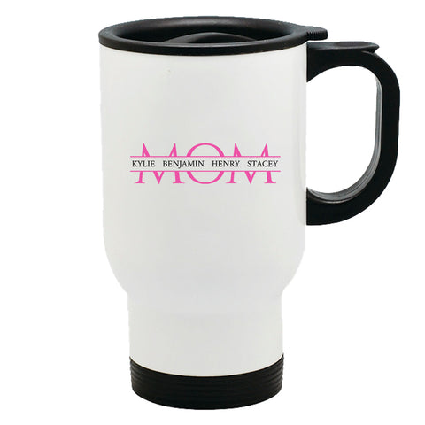 Image of Mom Personalized Metal Coffee and Tea Travel Mug