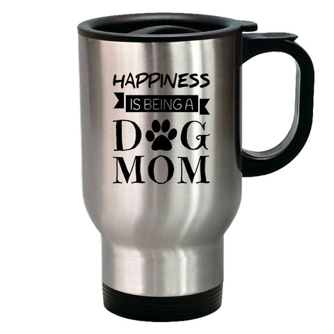 Image of Metal Coffee and Tea Travel Mug Happiness Is Being a Dog Mom