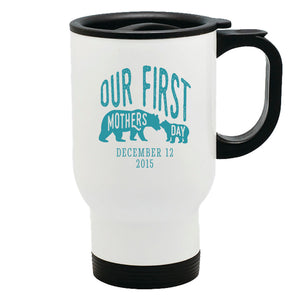First Mothers Day Personalized Metal Coffee and Tea Travel Mug