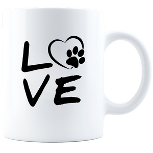 Ceramic Coffee Mug Love Paw