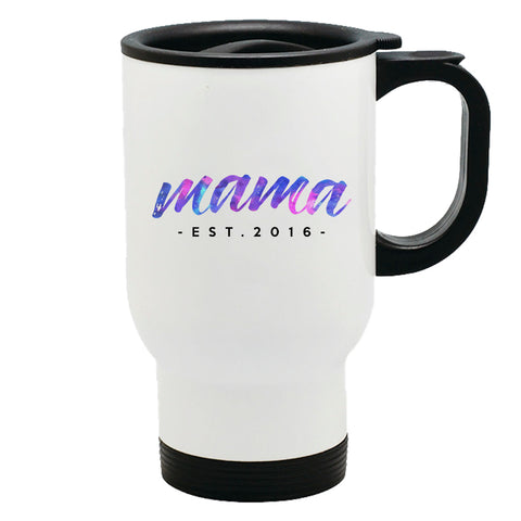 Mama Est Personalized Metal Coffee and Tea Travel Mug