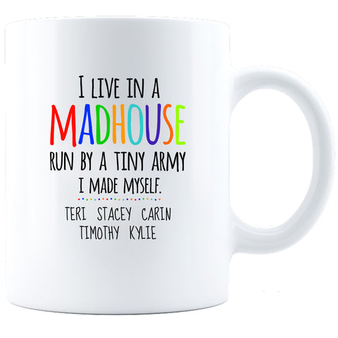 Madhouse Personalized Ceramic Coffee Mug