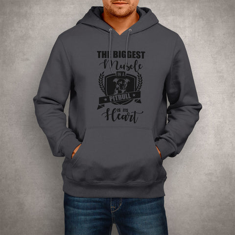 Image of Unisex Hoodie The Biggest Muscle in a Pitbull is its Heart