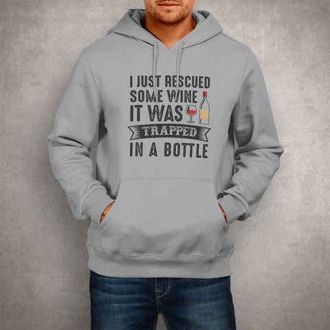 Image of Unisex Hoodie I Just Rescued Some Wine