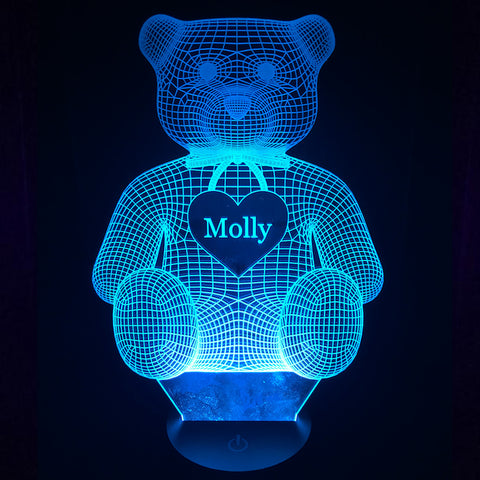 Image of Personalized Teddy Bear LED Lamp