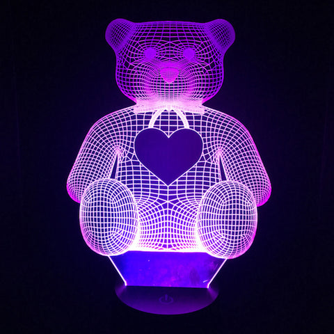 Personalized Teddy Bear LED Lamp