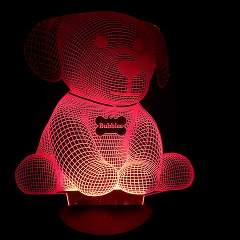 Image of Personalized Puppy LED Lamp