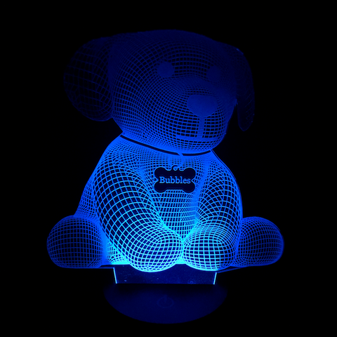 Image of Personalized Puppy LED Lamp