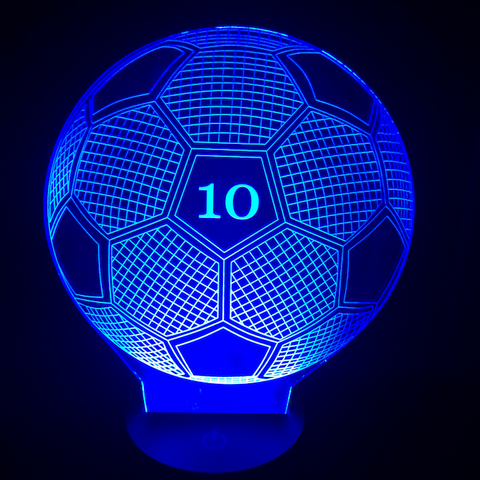 Image of Personalized Soccer Ball LED Lamp