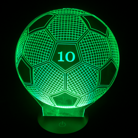 Image of Personalized Soccer Ball LED Lamp
