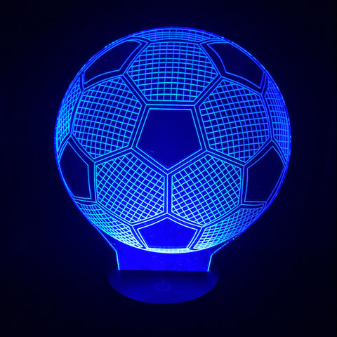 3D Hologram Soccer Ball LED Lamp