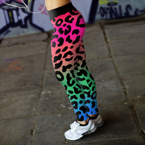 Image of Retro Leopard Print Leggings
