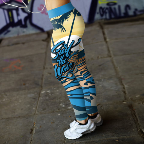 Image of Surfing Leggings Surf The Wave