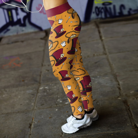 Image of Wonderland Leggings Are You Mad?