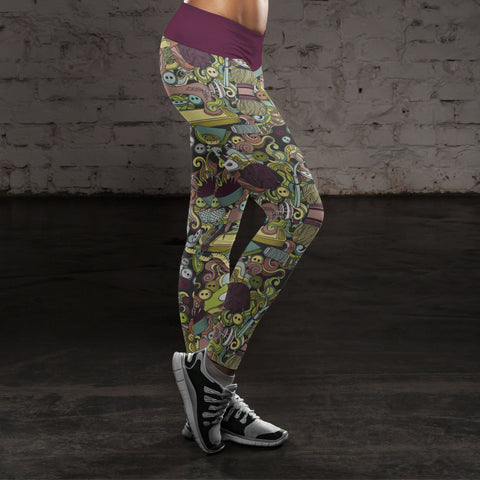 Image of Sewing Collage Leggings