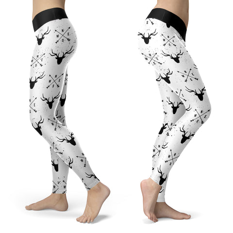 Image of Hunting Leggings Arrows and Deer Yoga Pants