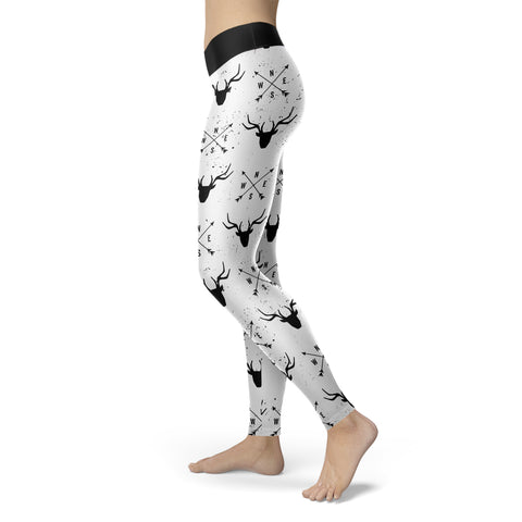 Image of Hunting Leggings Arrows and Deer Yoga Pants